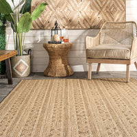 Nuloom Devon Striped Nde1792A Beige Area Rug