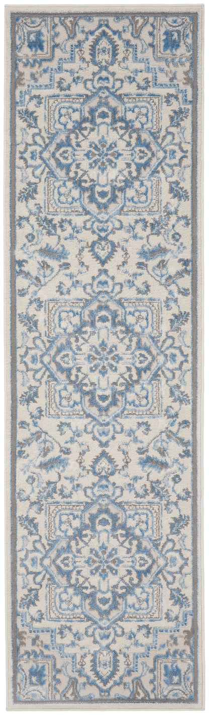 Nourison Elation Etn10 Ivory Blue Area Rug