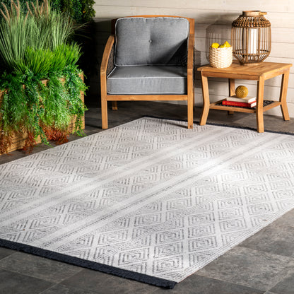 Nuloom Striped Miriam Nst1482B Gray Area Rug