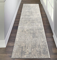Nourison Rustic Textures Rus01 Ivory / Silver Organic / Abstract Area Rug