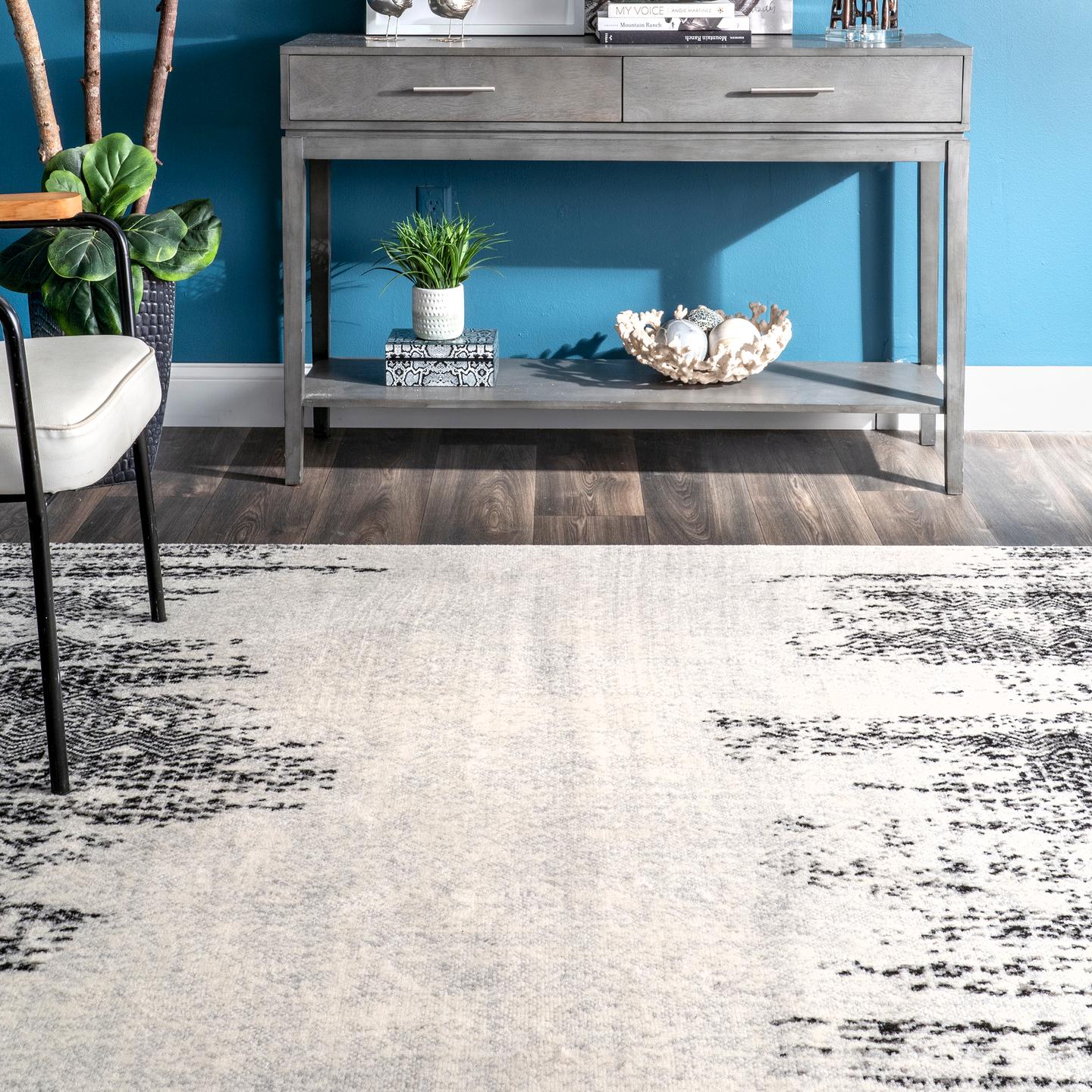 Nuloom Penelope Tribal Chevrons Npe1712A Gray Area Rug