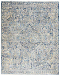 Nourison Lustrous Weave Luw02 Blue/Ivory Area Rug