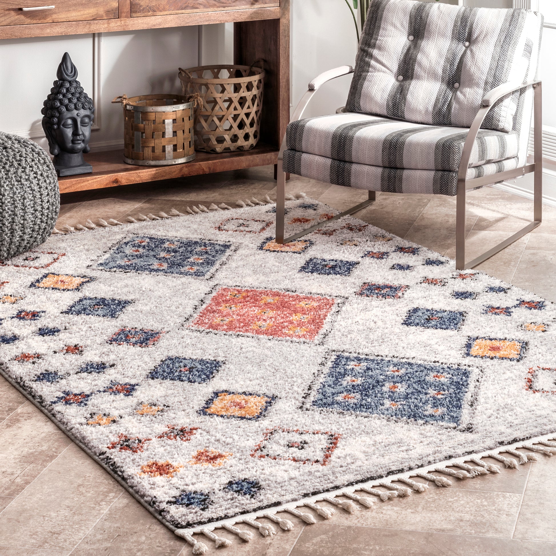 Nuloom Nakamo Bed Nna2168B Light Gray Area Rug