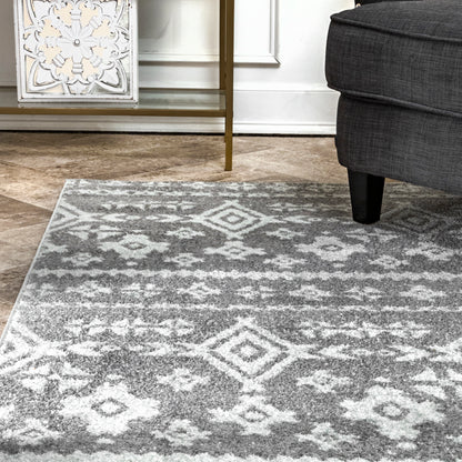 Nuloom Adamas Tribal Nad1751B Gray Area Rug