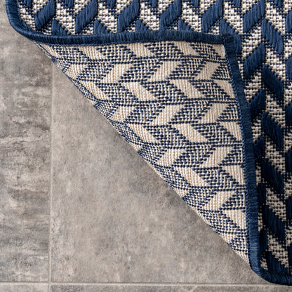 Nuloom Camryn Herringbone Nca1787B Navy Area Rug