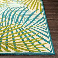 Surya Rain Rai-1286 Grass Green, Sky Blue, Cream Area Rug