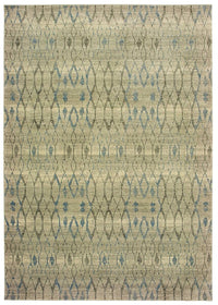 Oriental Weavers Sphinx Raleigh 1807H Ivory / Blue Geometric Area Rug