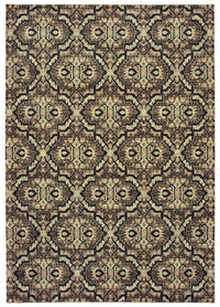 Oriental Weavers Sphinx Raleigh 4927K Brown / Navy Damask Area Rug