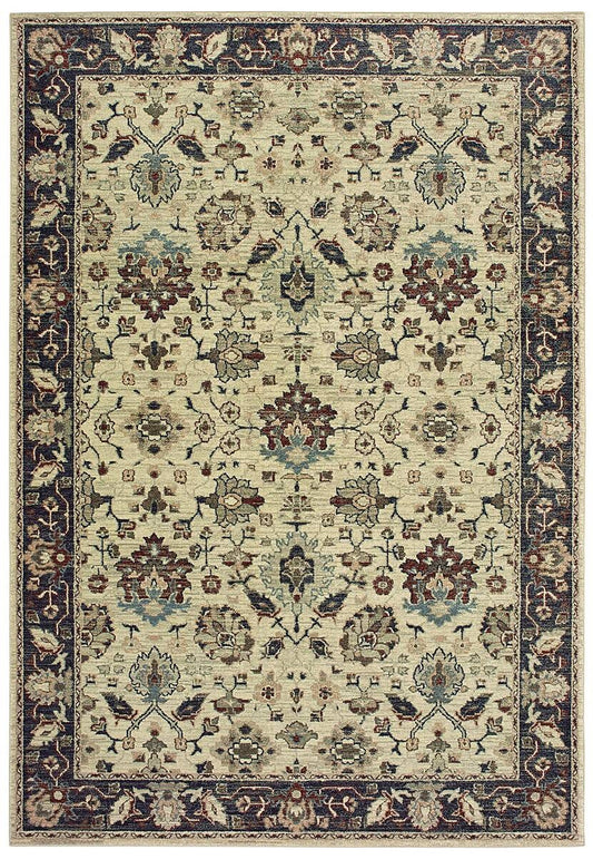 Oriental Weavers Sphinx Raleigh 8026E Ivory / Navy Area Rug