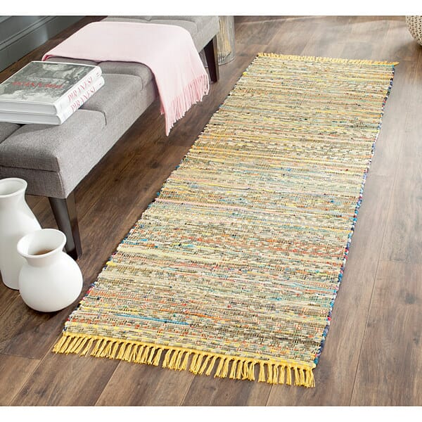 Safavieh Rag Rug Rar121H Yellow / Multi Rugs.