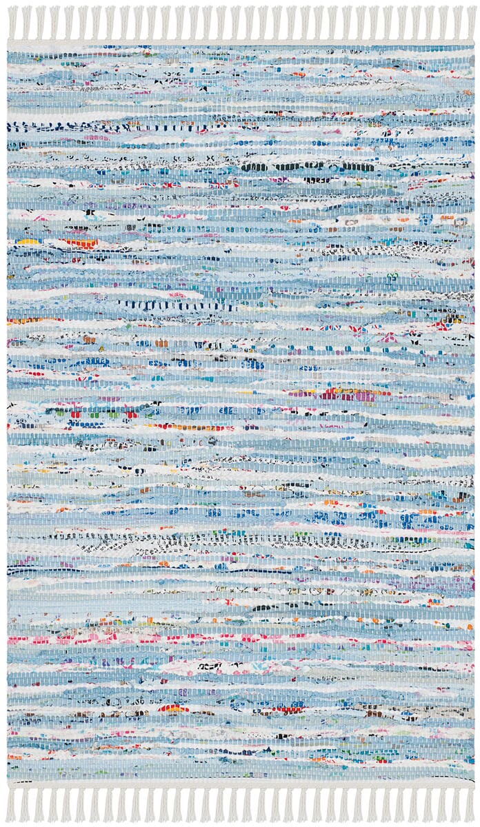 Safavieh Rag Rug Rar125A Light Blue / Multi Area Rug