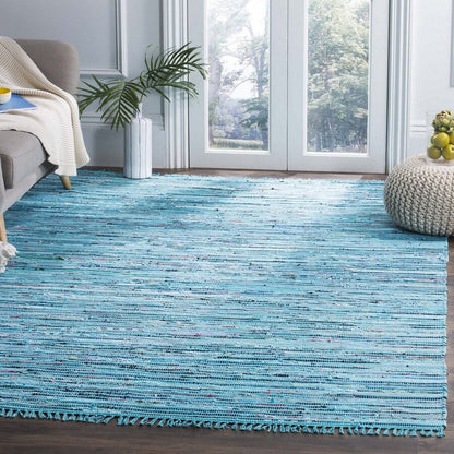 Safavieh Rag Rug Rar125C Turquoise / Multi Area Rug