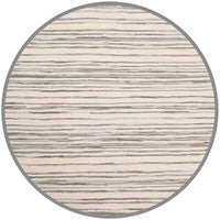 Safavieh Rag Rug Rar126A Ivory / Grey Striped Area Rug