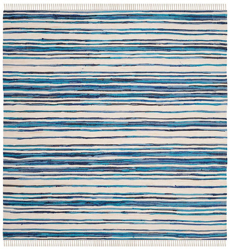 Safavieh Rag Rug Rar126B Ivory / Blue Rugs.