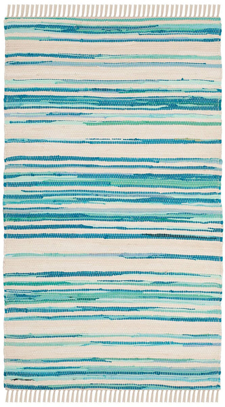 Safavieh Rag Rug Rar126D Ivory / Green Rugs.