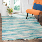 Safavieh Rag Rug Rar126D Ivory / Green Rugs.