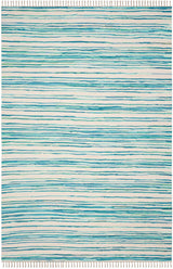 Safavieh Rag Rug Rar126D Ivory / Green Rugs.