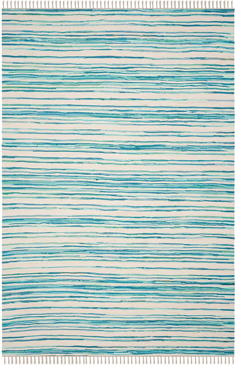 Safavieh Rag Rug Rar126D Ivory / Green Rugs.