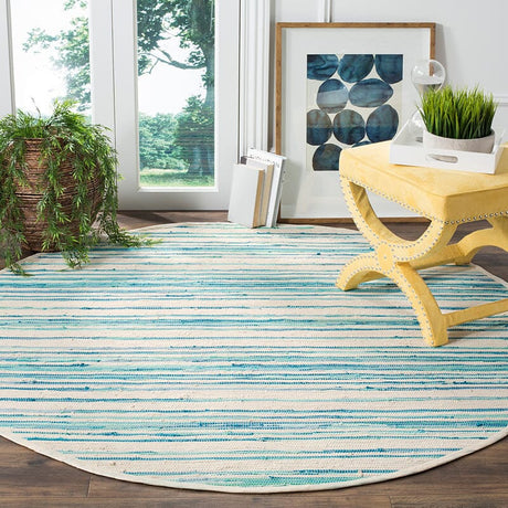 Safavieh Rag Rug Rar126D Ivory / Green Rugs.
