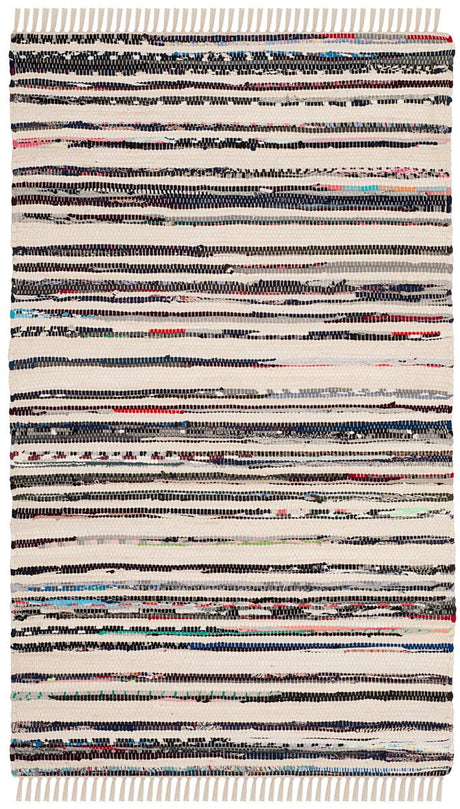 Safavieh Rag Rug Rar126Q Ivory / Charcoal Rugs.