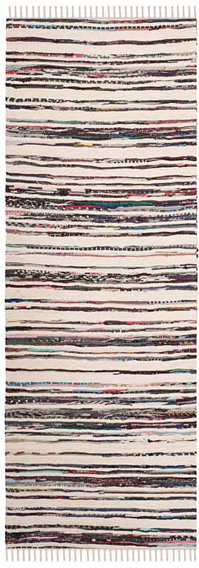 Safavieh Rag Rug Rar126Q Ivory / Charcoal Rugs.