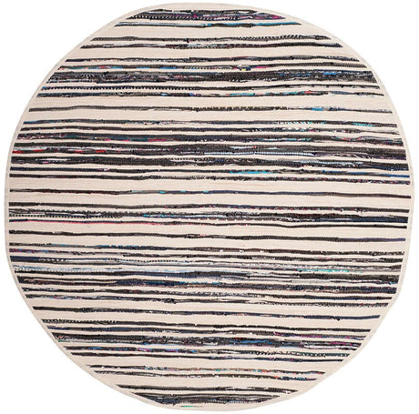 Safavieh Rag Rug Rar126Q Ivory / Charcoal Rugs.