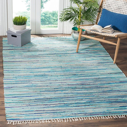 Safavieh Rag Rug Rar129C Turquoise / Multi Area Rug