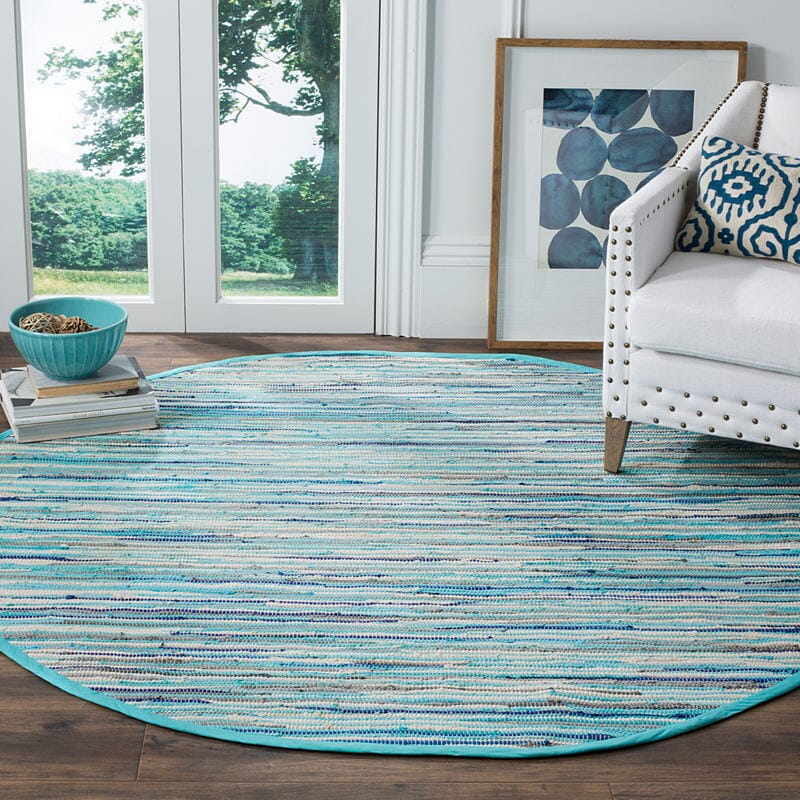 Safavieh Rag Rug Rar129C Turquoise / Multi Area Rug