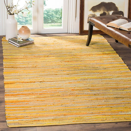 Safavieh Rag Rug Rar130H Yellow / Multi Rugs.