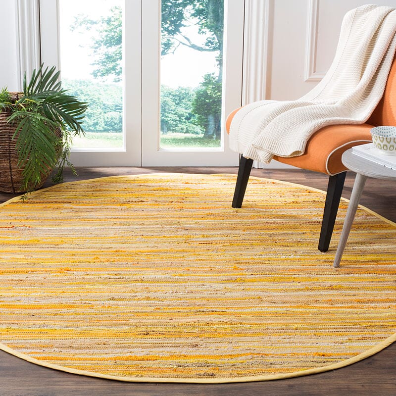 Safavieh Rag Rug Rar130H Yellow / Multi Area Rug