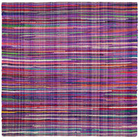 Safavieh Rag Rug Rar240C Purple / Multi Striped Area Rug