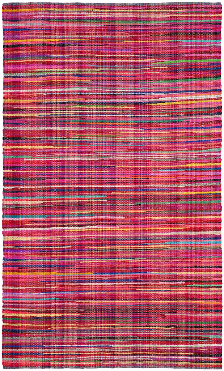 Safavieh Rag Rug Rar240D Red / Multi Striped Area Rug