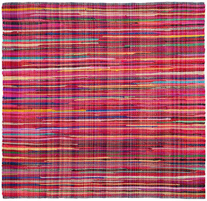 Safavieh Rag Rug Rar240D Red / Multi Striped Area Rug