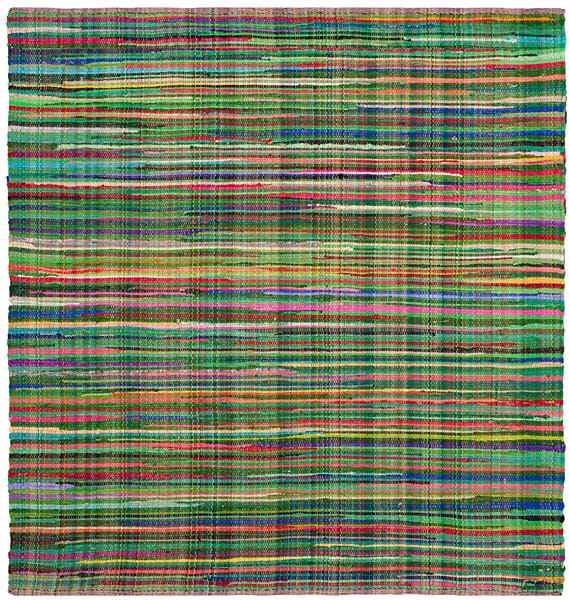 Safavieh Rag Rug Rar240E Green / Multi Striped Area Rug