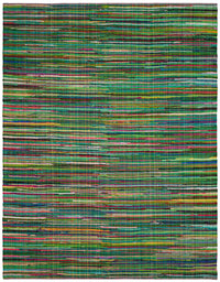 Safavieh Rag Rug Rar240E Green / Multi Striped Area Rug