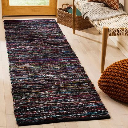 Safavieh Rag Rug Rar250G Black / Red Area Rug