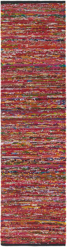 Safavieh Rag Rug Rar250H Fuchsia / Black Area Rug