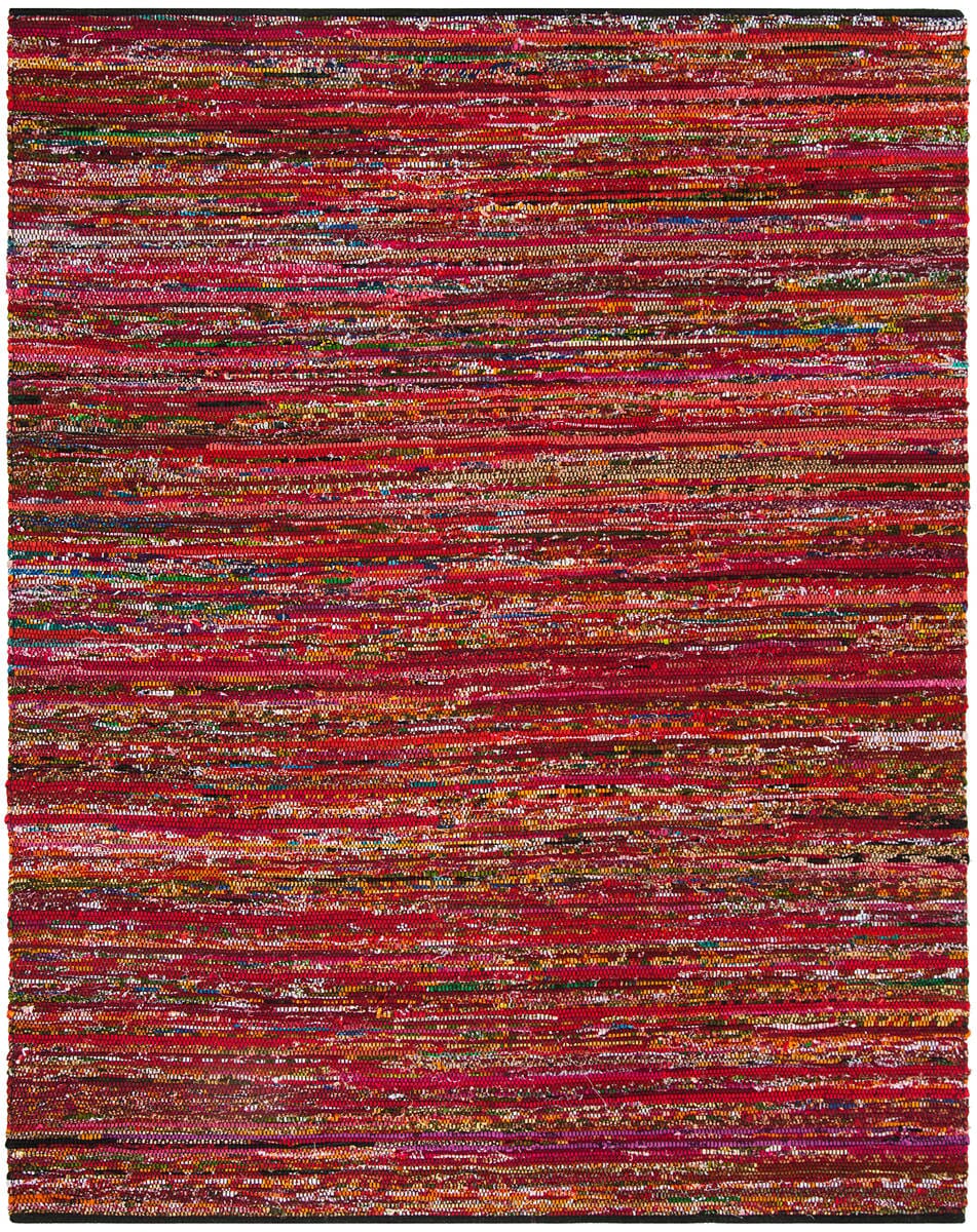 Safavieh Rag Rug Rar250H Fuchsia / Black Area Rug