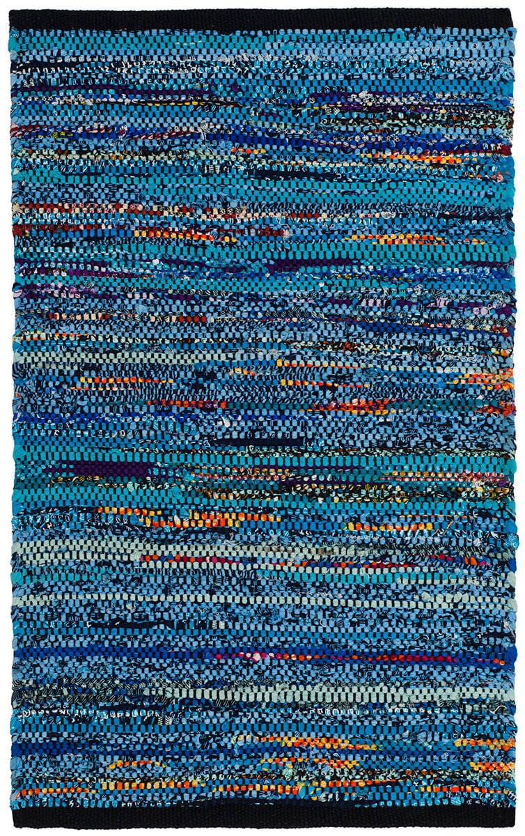 Safavieh Rag Rug Rar250K Turquoise / Black Area Rug