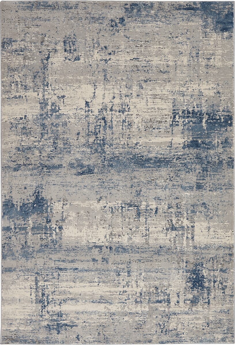 Nourison Rustic Textures Rus10 Ivory / Blue Organic / Abstract Area Rug