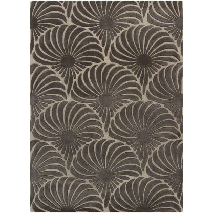 Chandra Reena Ree-32201 Grey Damask Area Rug