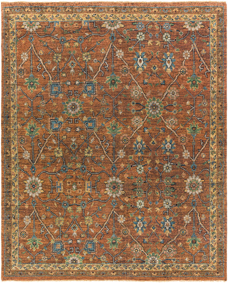 Surya Reign Reg-2301 Dark Brown, Camel, Black, Wheat Rugs.