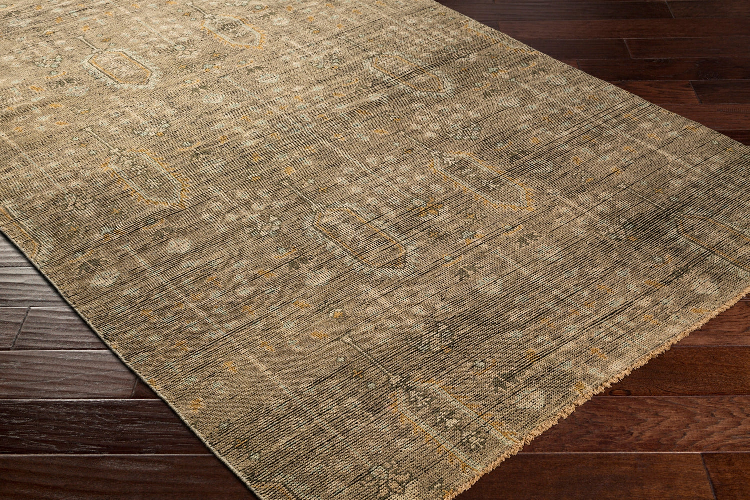 Surya Reign Reg-2302 Sage, Camel, Aqua, Tan Rugs.