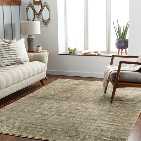 Surya Reign Reg-2302 Sage, Camel, Aqua, Tan Rugs.