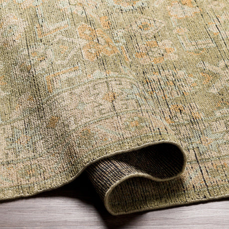 Surya Reign Reg-2303 Sage, Camel, Saffron, Grass Green Rugs.