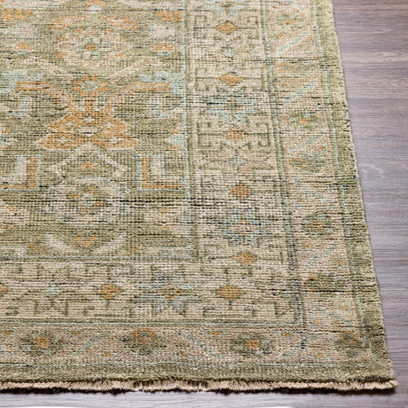 Surya Reign Reg-2303 Sage, Camel, Saffron, Grass Green Rugs.