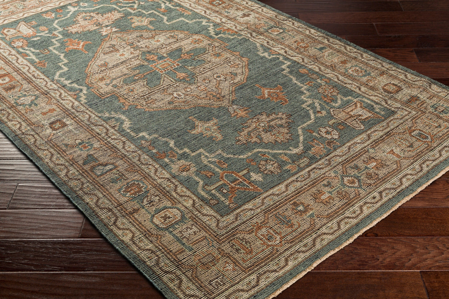 Surya Reign Reg-2304 Dark Green, Khaki, Tan, Dark Brown Rugs.