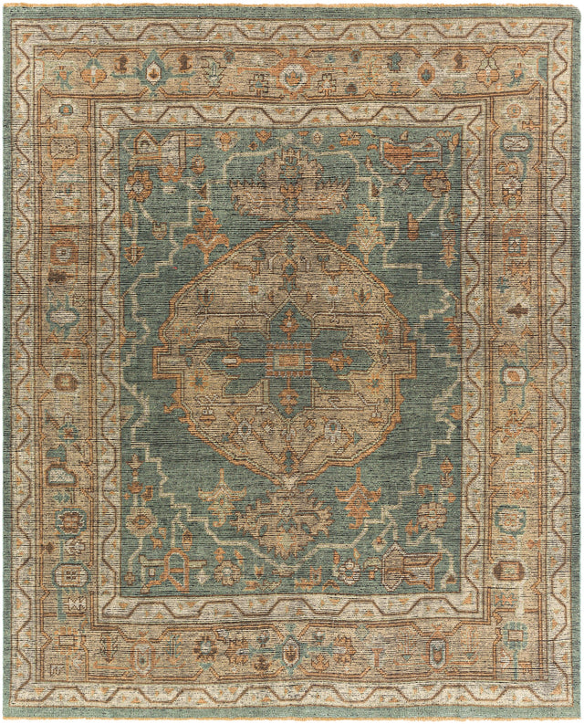 Surya Reign Reg-2304 Dark Green, Khaki, Tan, Dark Brown Rugs.
