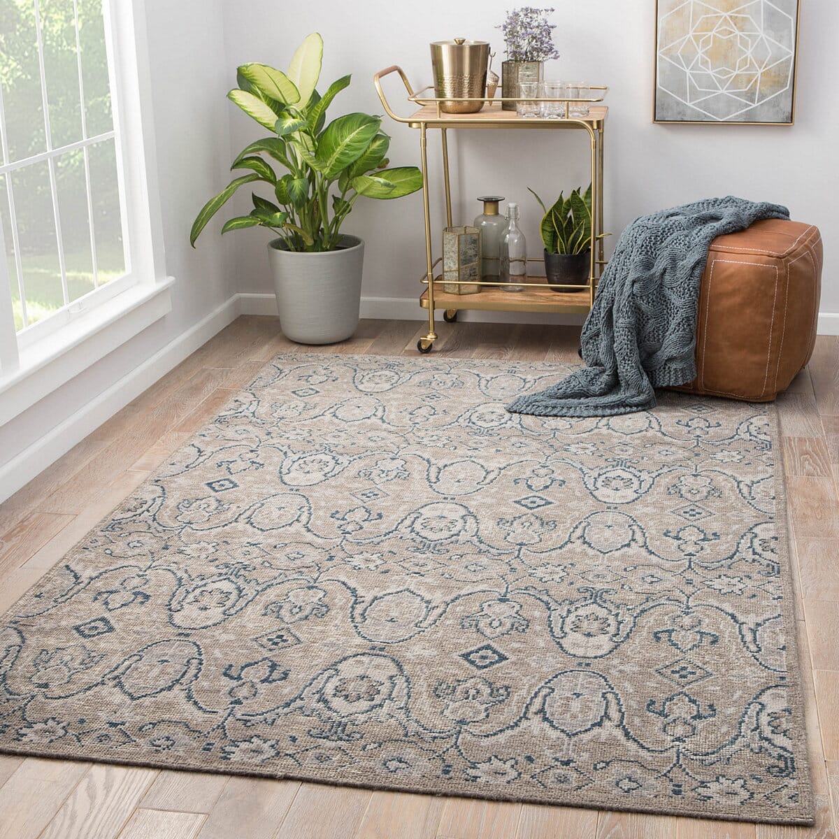 Jaipur Revolution Williamsburg Rel06 Gray Vintage / Distressed Area Rug