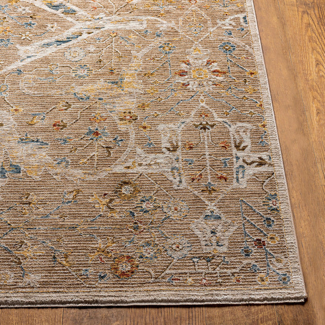 Surya Reina Ren-2300 Light Brown, Tan, Denim, Rust Rugs.